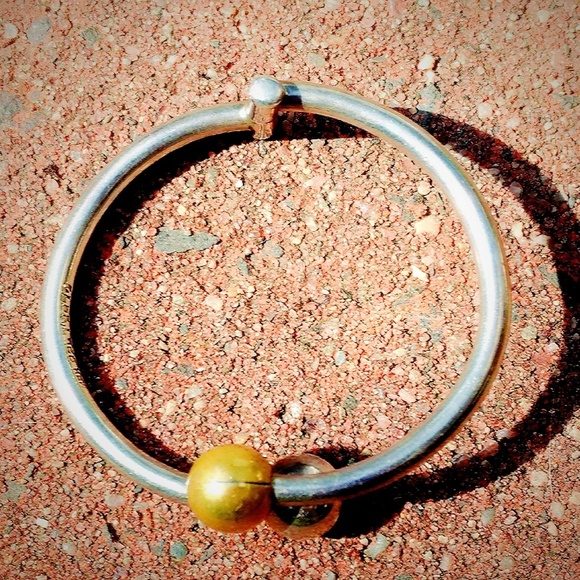 Vintage Designer Taxco Sterling Silver Mid-Century Modern Clamper Bracelet - Picture 3 of 8